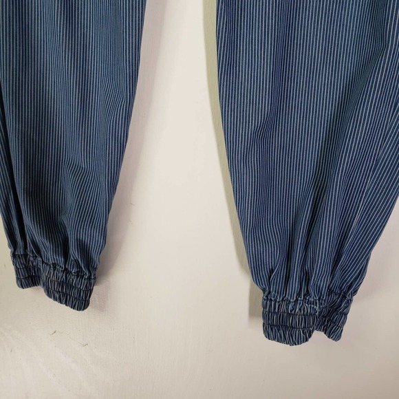 Sweaty Betty Twilight 7/8 Trouser S Blue Chambray Stripe Jogger - Picture 6 of 12